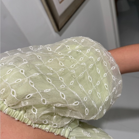 LoveshackFancy Cayden Silk Dress GREEN - Picture 9 of 17